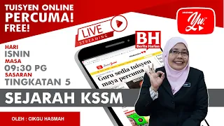 🔴[LIVE] SEJARAH KSSM TING. 5 - REVISI BAB 8 OLEH CIKGU HASMAH #ALLINONE #05 #TUISYENPERCUMA