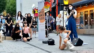 WEFLEX DANCE STUDIO. LOVELY KID. CUTE ENERGETIC HONGDAE BUSKING.