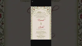 Muslim Wedding Invitation Card Design || FDS CREATION || #short #viral #viralshorts #youtubeshorts