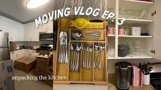 moving vlog ep.3: unpacking + organizing my kitchen | maddie cidlik