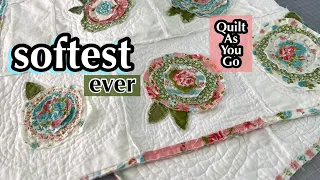 Quilt As You Go Rose Garden Quilt ~ Raw Edge Applique