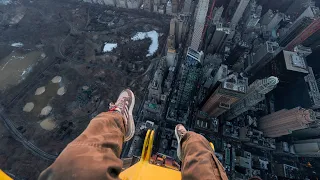 Climbing NYC Crane - 1500 Ft over Central Park