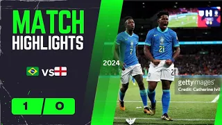 England 0-1 Brazil / Endrick Scores Late Winner / Highlights 2024