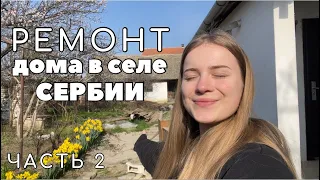 Ремонт дома в селе Сербии. 2 неделя. Демонтаж пола и уборка участка