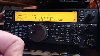 CQ40m /QRP 10W Kenwood TS-590S and longwire to prove a point.