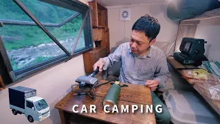 [Car camping] SOUND OF THE RIVER. SOLO CAMP. Truck camper. 106