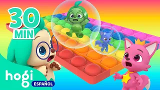 🌈¡Aprende los Colores con el ARCO IRIS Pop it! | Juguemos con Burbujas de Jabón | Hogi en español