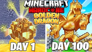 I Survived 100 DAYS as a GOLDEN DRAGON in Minecraft Hardcore World... (Hindi) || AB