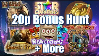 20p Bonus Hunt + Reactoonz2 + Star Clusters Grind + Community BIG WINS!!