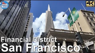 🇺🇸 SAN FRANCISCO 4k Walking Tour | Financial District - Embarcardero to Union Square