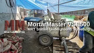 MortarMaster Sand/Screed Pump - Underground Screed Pumping at Singapore