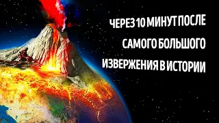 Посмотрите, что произошло через 10 минут после самого большого извержения в истории!