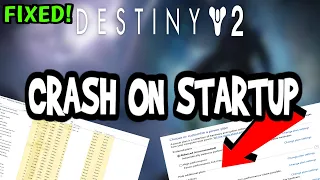 How To Fix Destiny 2 Crashes! (100% FIX)