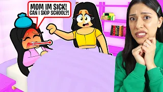 MY DAUGHTER FAKED BEING SICK TO SKIP SCHOOL! (ROBLOX)