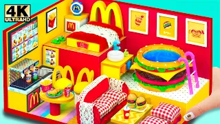 (Amazing) How To Build McDonalds Bedroom, Hamburger Pool, Kitchen ❤️ DIY Miniature Cardboard House