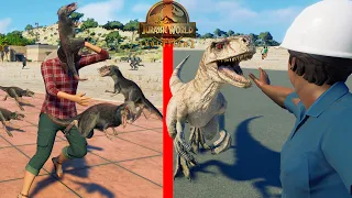 COMO MATAN GENTE LOS DINOSAURIOS DE MALTA! Atrociraptor Moros Instrepidus Jurassic World Evolution 2