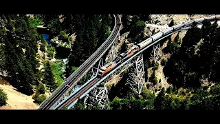 4K- Feather River Route: Union Pacific's Canyon, Winnemucca & BNSF Gateway Subdivisions!