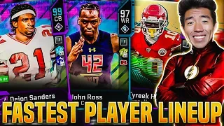 FASTEST PLAYER LINEUP! LAMAR JACKSON, JOHN ROSS, TYREEK HILL! Madden 20 Ultimate Team