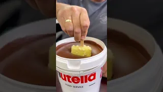 Nutella Bucket & Magnum Chocolate Dipping | Satisfying