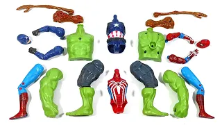 Merakit Mainan Spider-Man vs Captain America vs Hulk Smash vs Siren Head Avengers Superhero Toys