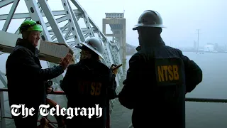 Baltimore Key Bridge: NTSB investigators board Dali container ship after collapse