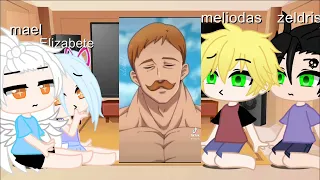 Elizabete mais mael e meliodas e zeldris reagindo a tik tok dos 7 pecados e da Elizabete(1/2)