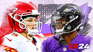 NFL 2K24 | Baltimore Ravens at Kansas City Chiefs 🏈 | Rosters Out NOW ! | Week 1 Preview |