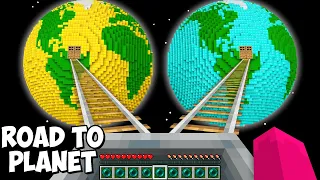 I found SECRET ROAD TO GOLD PLANET vs DIAMOND PLANET in Minecraft ! SECRET PLANET !