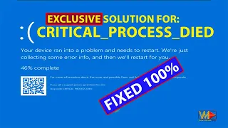 Critical Process Died in Windows 10 & 11 Solution | Blue Screen Error on Startup Fixed 100%