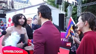 Eurovision 2015 red carpet: Genealogy (Armenia) meet Conchita Wurst - interview | wiwibloggs