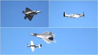 F-22 Raptor Demo And Heritage Flight Blue Angels Homecoming Airshow 2018