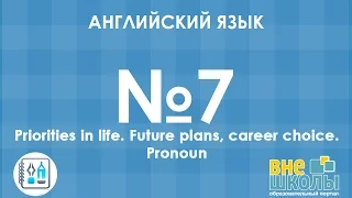 Онлайн-урок ЗНО.Английский язык №7.Priorities.Career/Pronoun