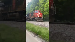 AWESOME CREW Leads CN 100 Unit On a Big Mixed Freight! |#shorts #ns #train #viral #railfan #trending