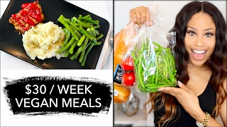 How To Eat VEGAN for Only $30 A WEEK! ➟  grocery haul + meal ideas