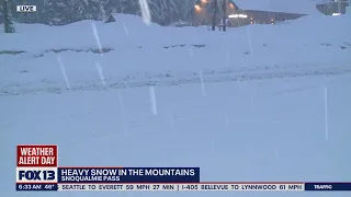 Heavy snow in the mountains | FOX 13 Seattle