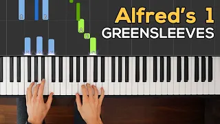 Greensleeves (Alfred's Piano Course Level 1) 🎹 Easy Piano Tutorial with Note Letters