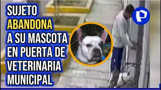 San Miguel: piden reflexionar a sujeto que abandonó a su perrito en puerta de veterinaria municipal