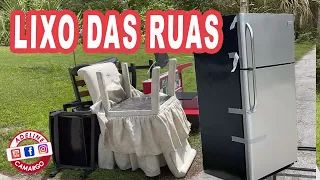 O QUE É DESCARTADO NAS RUAS USA - LIXO DOS VIZINHOS + GELADEIRA