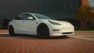 Tesla Model 3 on 20" Ohm Proton Rotary Forged Wheels in Gloss Black