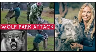 WOLF PARK ATTACK - Woman fights off wolf that bites man