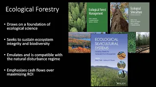 Ecological Silviculture for Restoration & Adaptation in Int. W. Conifer Ecosystems - Jan. 19, 2024