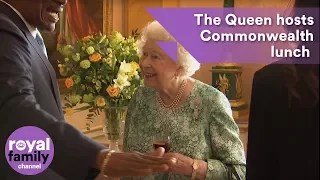 Queen hosts lunch for Commonwealth leaders at Buckingham Palace