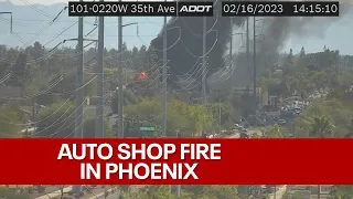 Auto shop fire in Phoenix