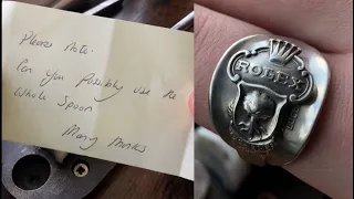 Turning A Customers Spoon Into A Rolex Wrap Ring.