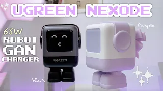 UGREEN Nexode Robot 65W GaN Fast Charger Black & Purple Unboxing & Testing ❤︎ Emmy Lou