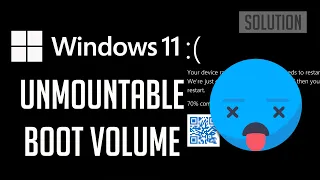 FIX UNMOUNTABLE_BOOT_VOLUME Blue Screen Error on Windows 11/10 [5 Solutions]