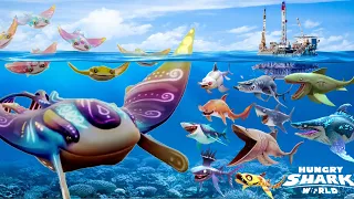 BIG FRANCIS SHARK EAT ALL HUNGRY SHARK WORLD BIG SHARK - MANTA RAY - HUNGRY SHARK WORLD GAMEPLAY