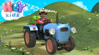 Am la fermă un tractor 🚜 Cântece cu tractoare pentru copii | HeyKids