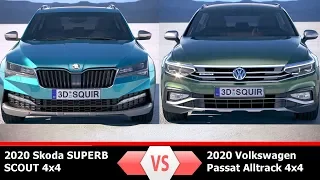 2020 Skoda SUPERB SCOUT 4x4 vs 2020 Volkswagen Passat Alltrack 4x4