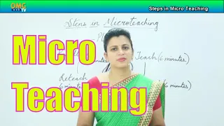 Micro Teaching - Steps to be followed